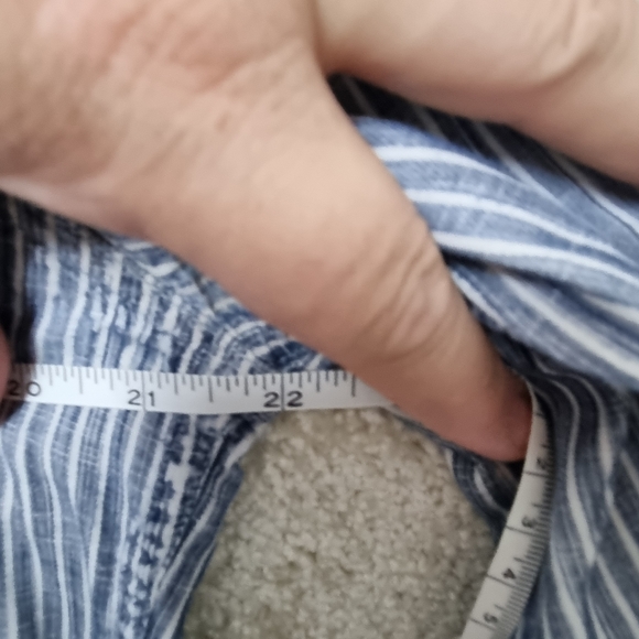 Vintage Billabong Shirt Mens Size Medium Long Sleeve Button Up Stripe Blue White - Picture 9 of 10